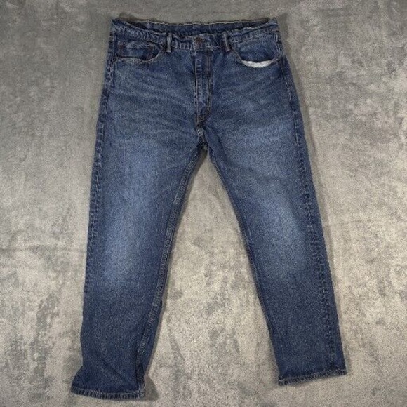 Levi’s Jeans Mens 38x27 Blue Denim 505 Regular Fit Straight Leg Casual‎ Basic - Picture 1 of 9